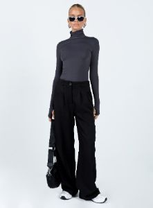 Elysium Long Sleeve Turtleneck Top Grey sold by Princess Polly