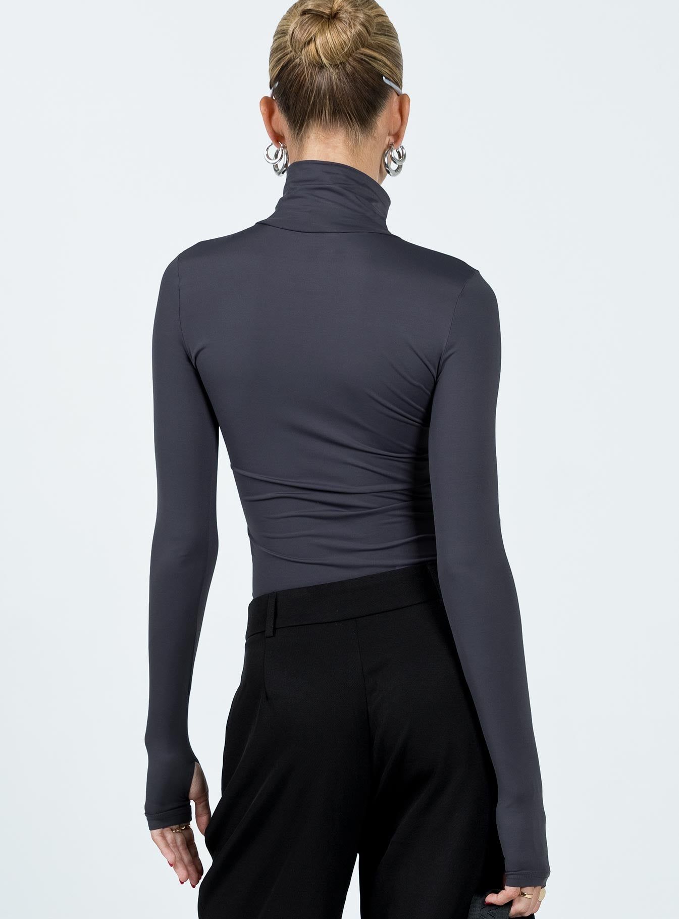 Elysium Long Sleeve Turtleneck Top Grey sold by Princess Polly product image thumbnail 5