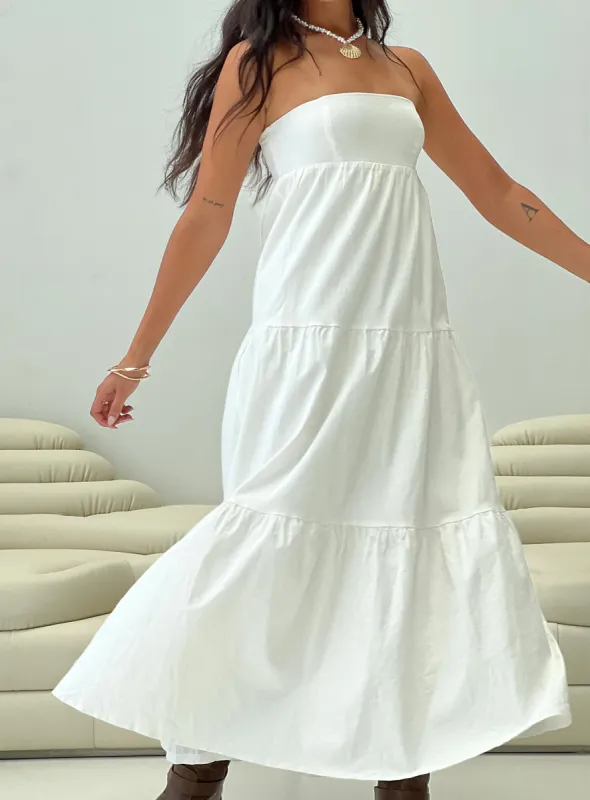 Osment Maxi Dress White sold by Princess Polly