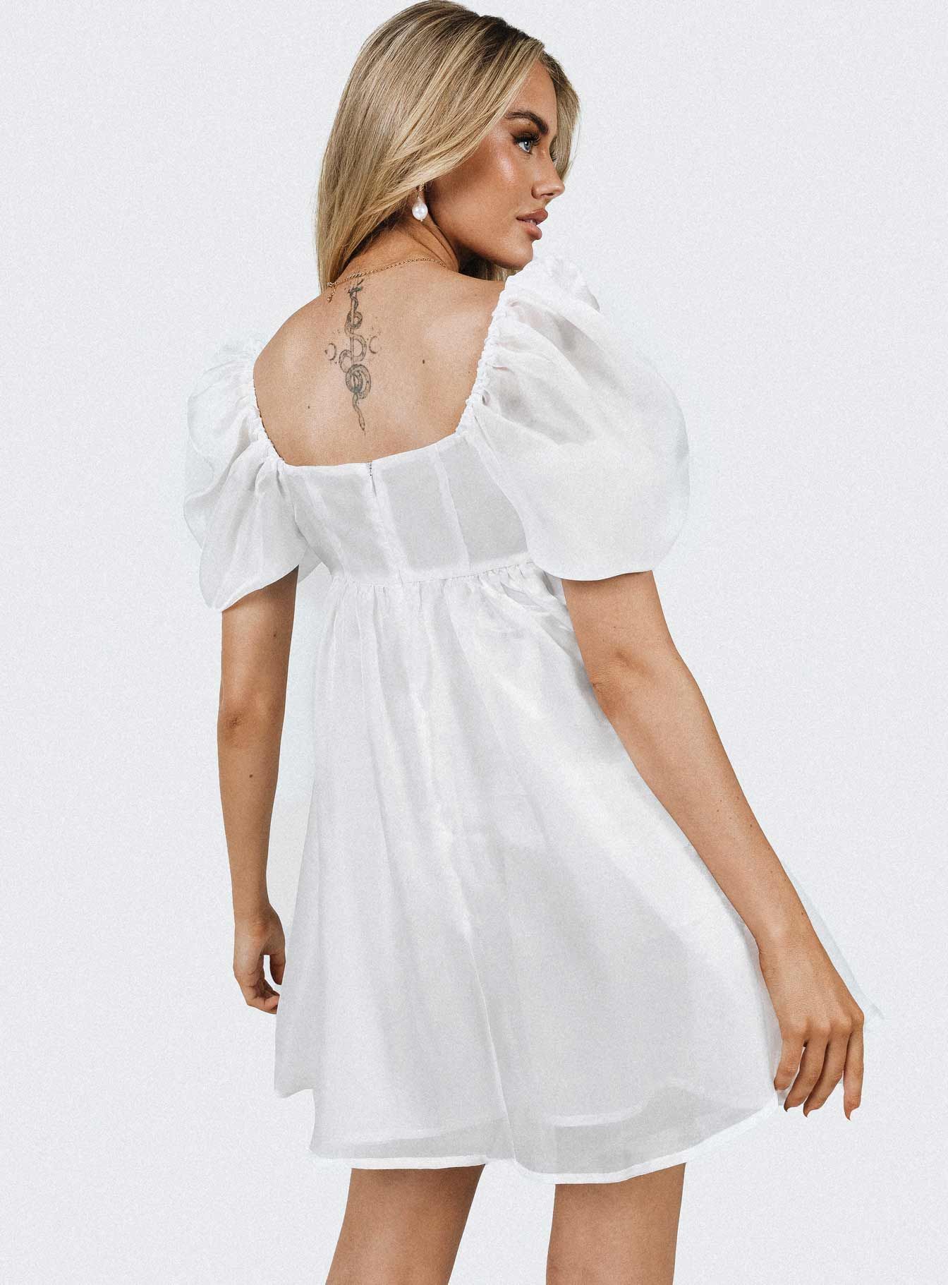 Alaya Mini Dress White sold by Princess Polly product image thumbnail 4