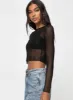 Palisades Long Sleeve Top Black sold by Princess Polly
