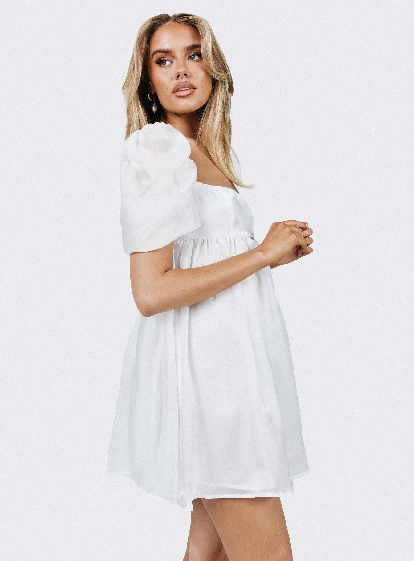 Alaya Mini Dress White sold by Princess Polly product image thumbnail 3