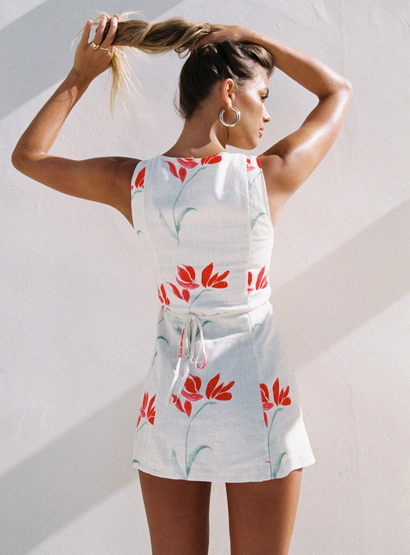 Dollie Linen Mini Dress Floral sold by Princess Polly product image thumbnail 5