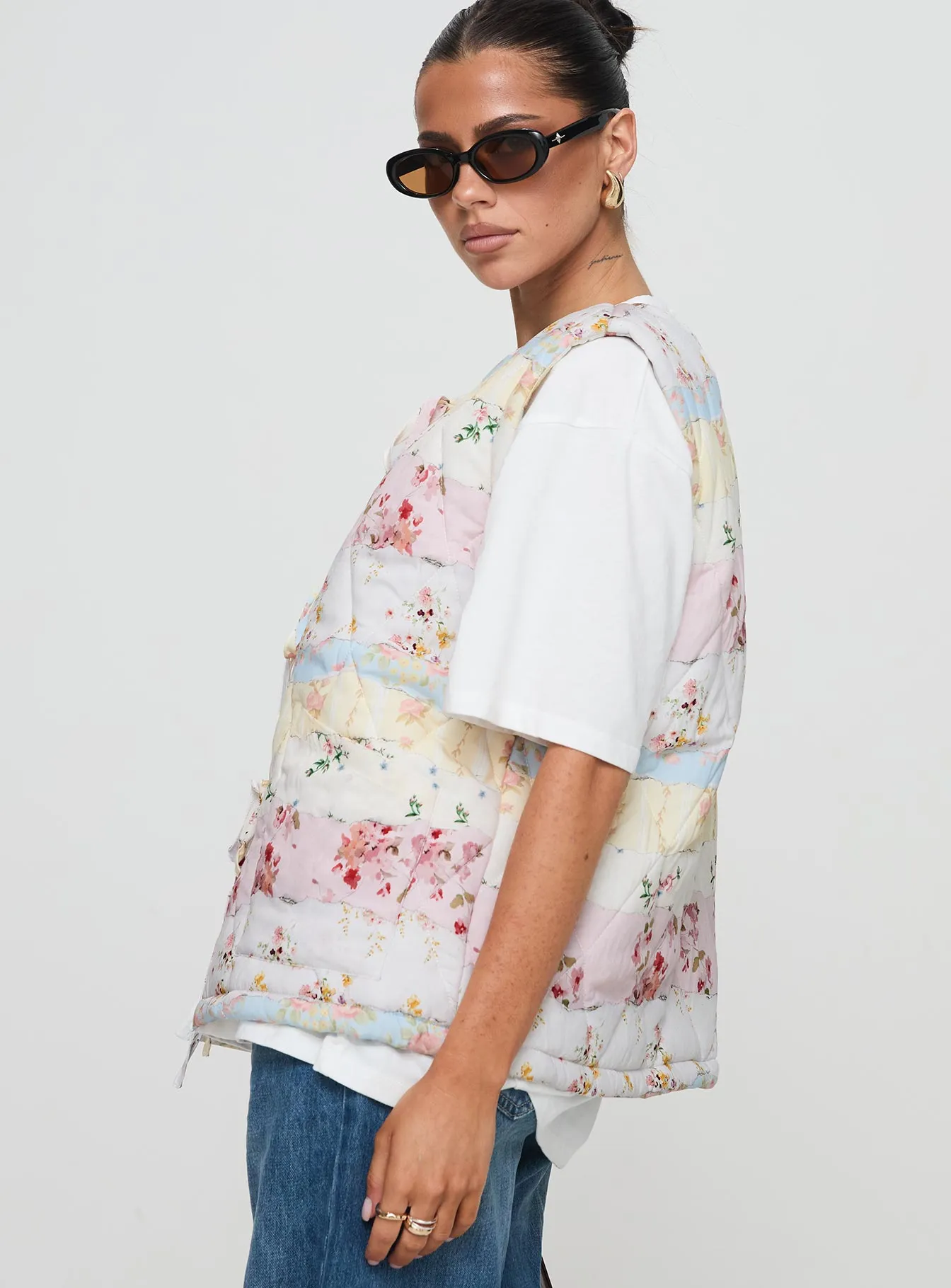 Samual Quilted Vest Multi sold by Princess Polly product image thumbnail 4