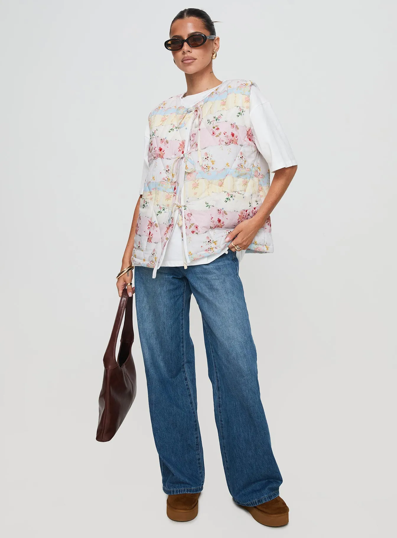 Samual Quilted Vest Multi sold by Princess Polly product image thumbnail 3