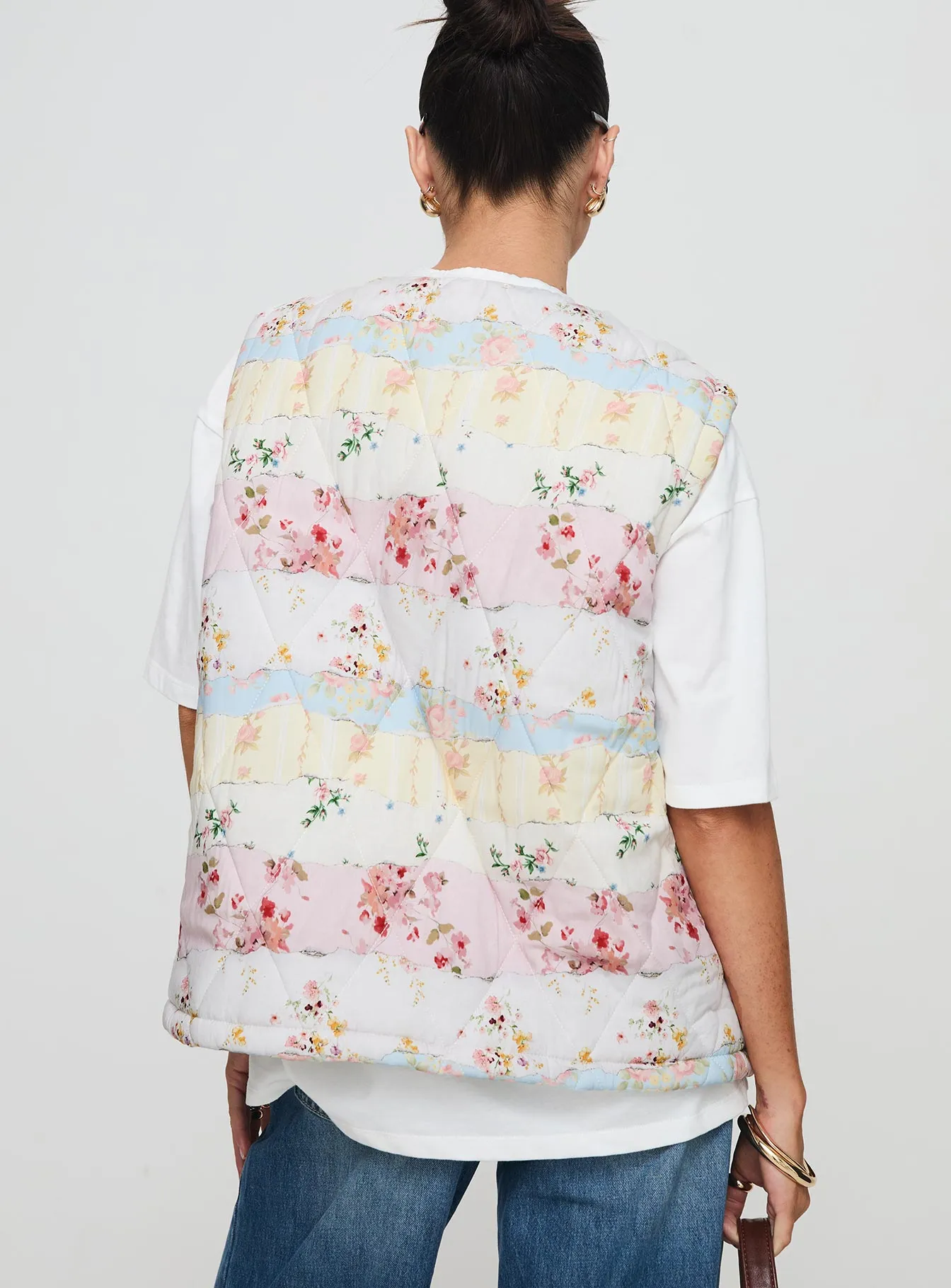 Samual Quilted Vest Multi sold by Princess Polly product image thumbnail 5