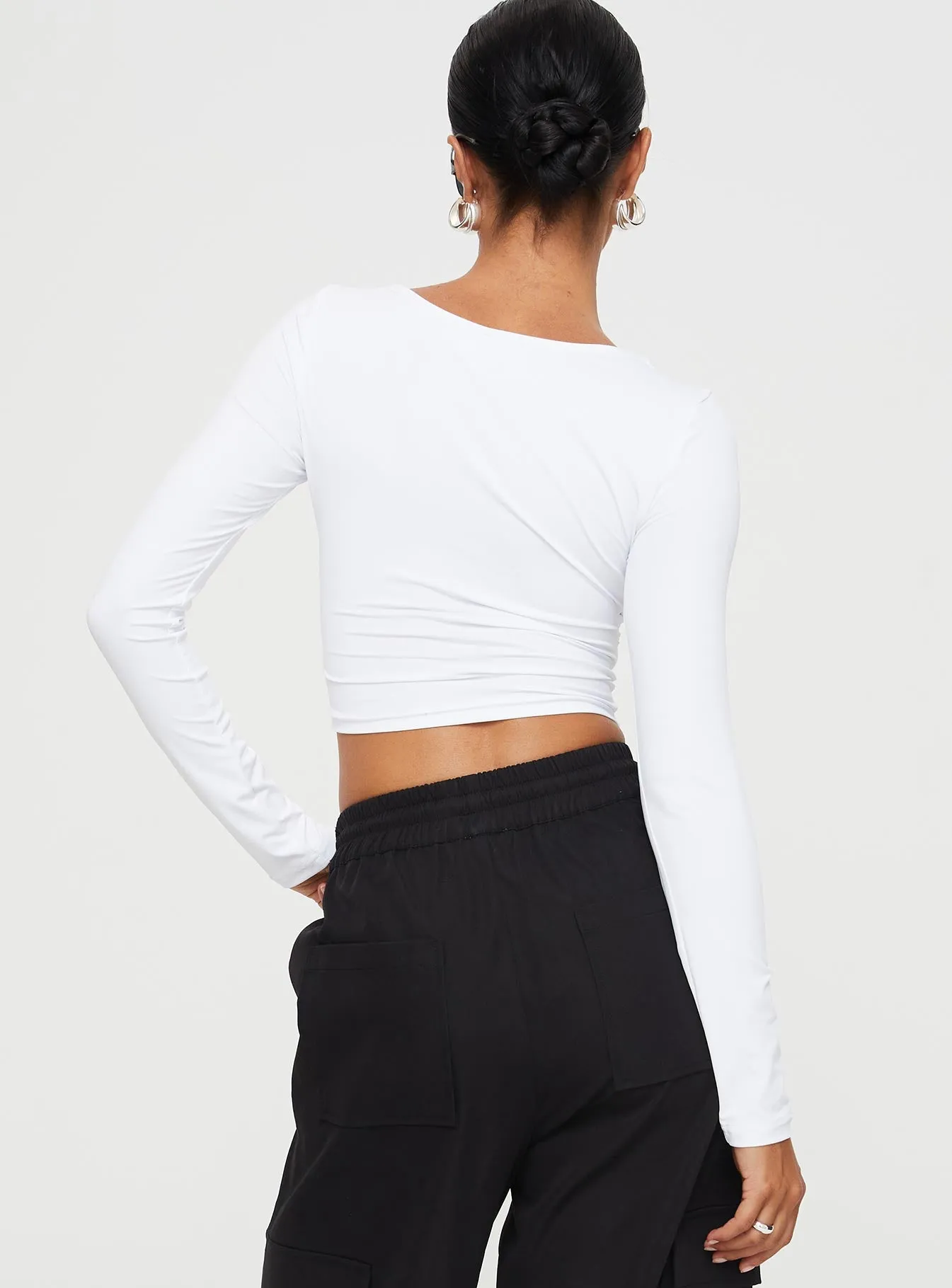 Dunford Long Sleeve Top White sold by Princess Polly product image thumbnail 5