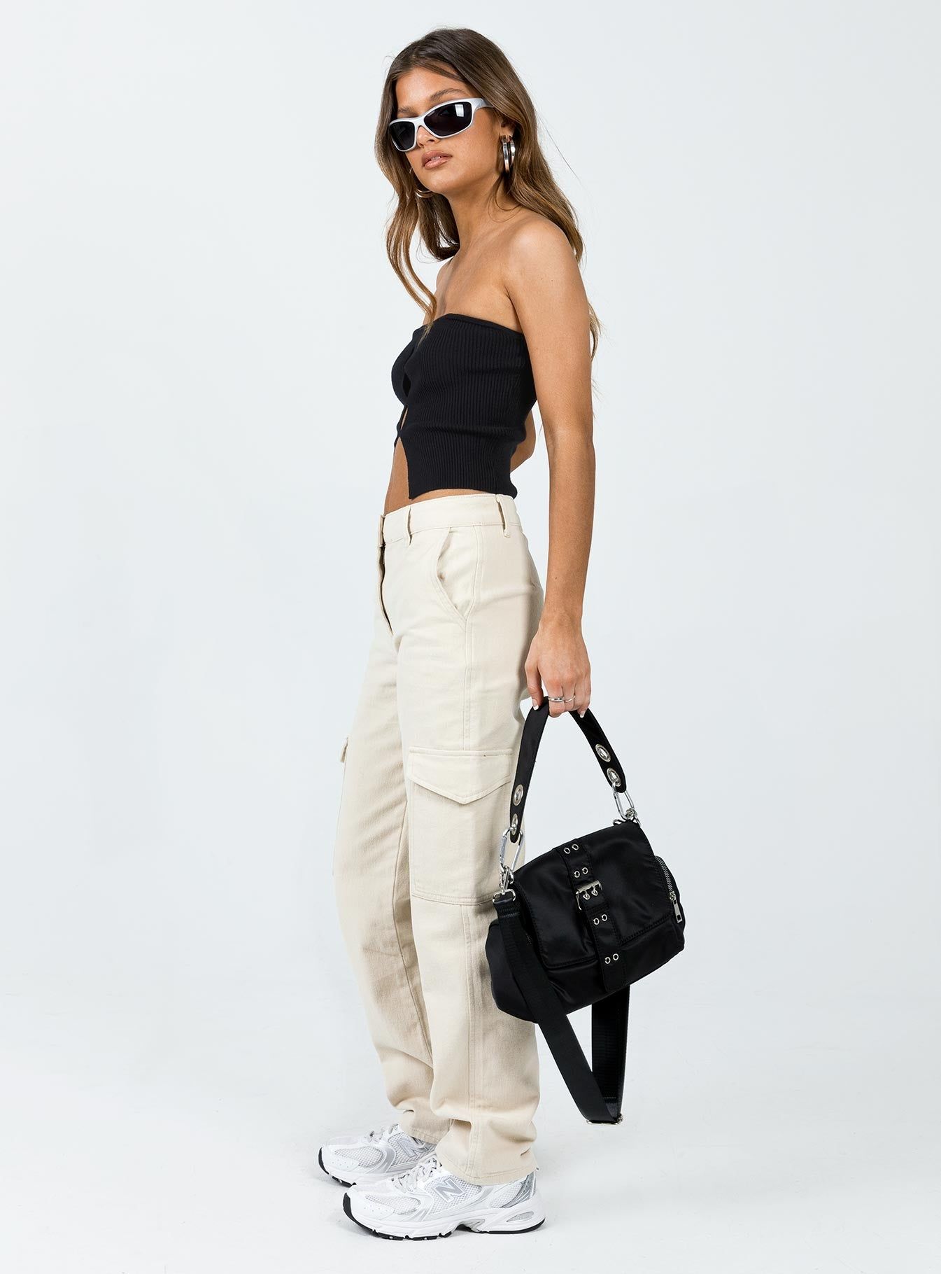 Courtside Cargo Pants Beige sold by Princess Polly product image thumbnail 3