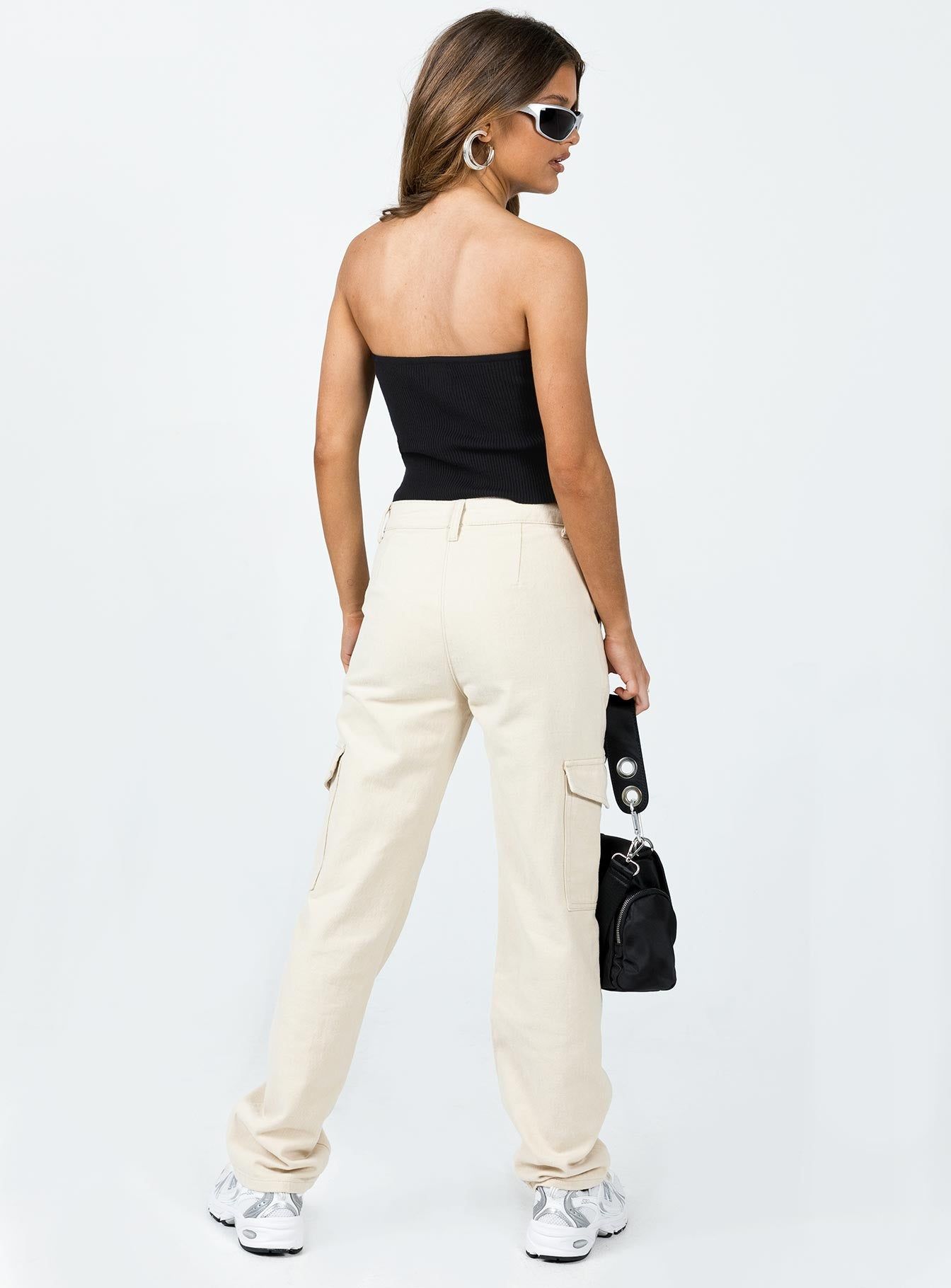 Courtside Cargo Pants Beige sold by Princess Polly product image thumbnail 4