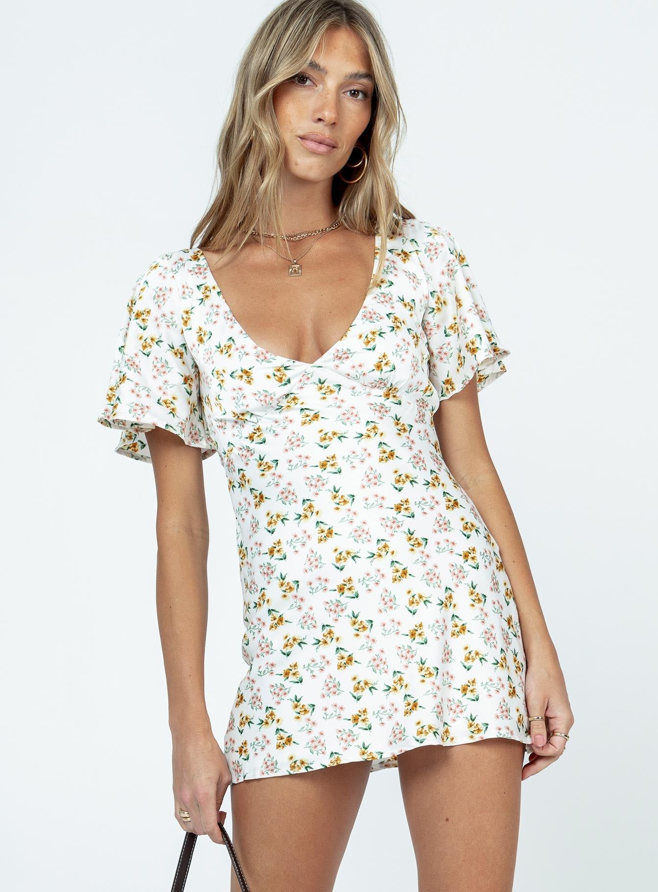 Lucine Mini Dress White Floral sold by Princess Polly product image thumbnail 2