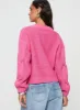 Kinzley Cable Knit Cardigan Pink sold by Princess Polly