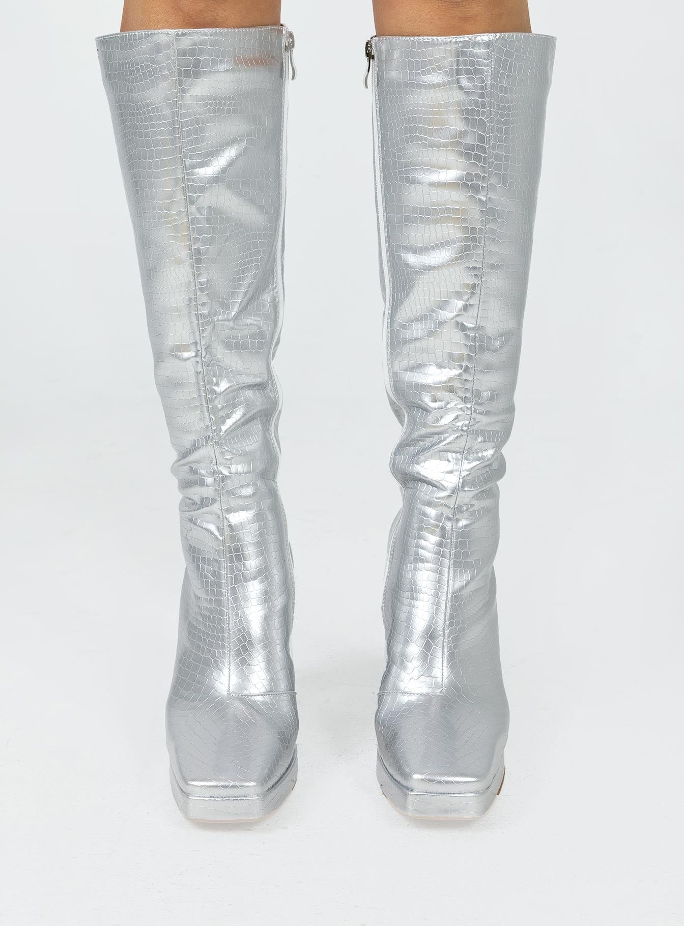 Montgomery Boot Silver sold by Princess Polly product image thumbnail 2