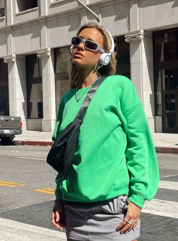Amato Sweatshirt Bright Green sold by Princess Polly