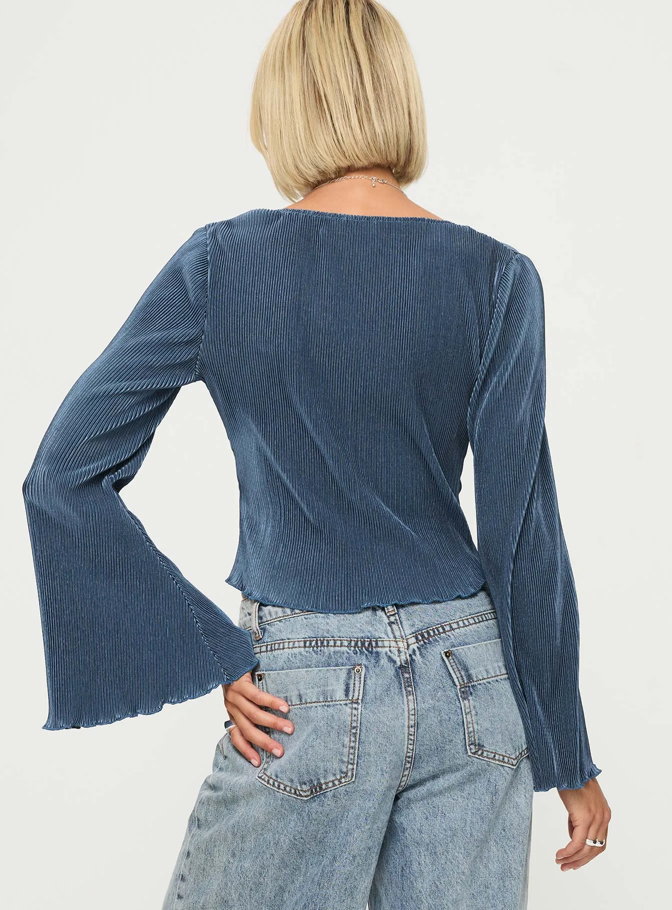 Collis Long Sleeve Top Blue sold by Princess Polly product image thumbnail 5