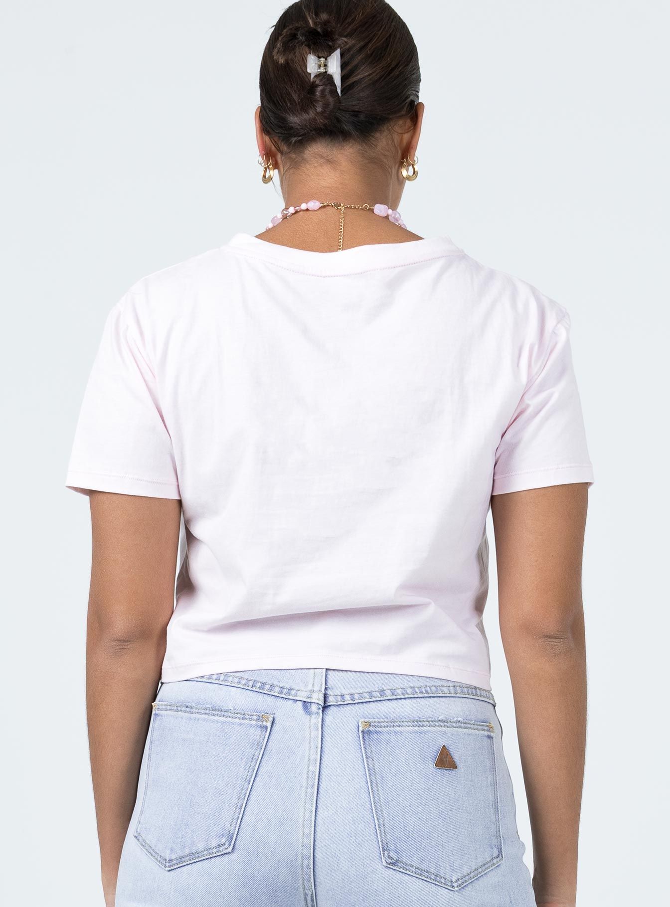 Motel Shrunk Tee Baby Pink Paradise Dolphin sold by Princess Polly product image thumbnail 4