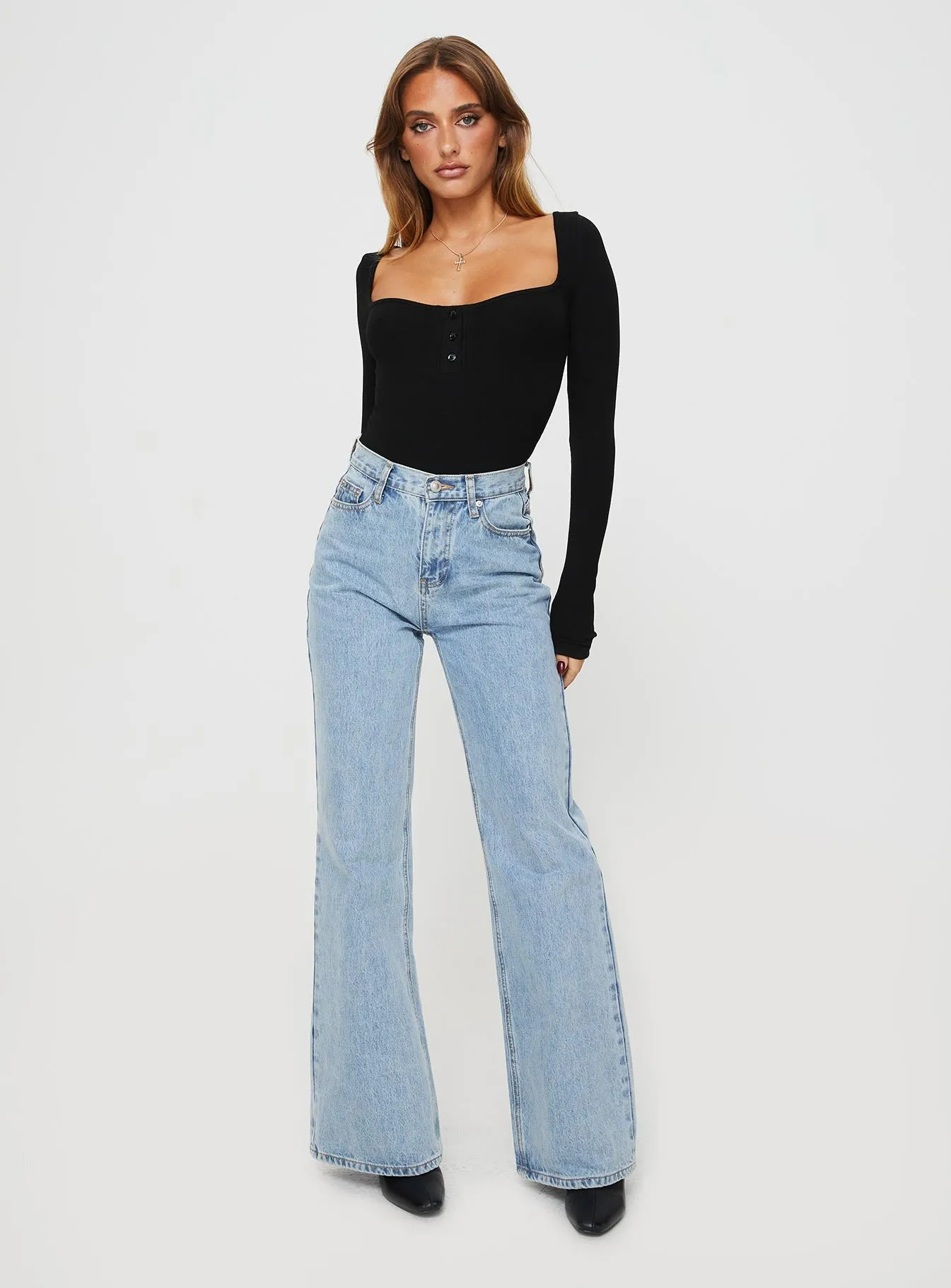 Ballard Long Sleeve Bodysuit Black sold by Princess Polly product image thumbnail 2