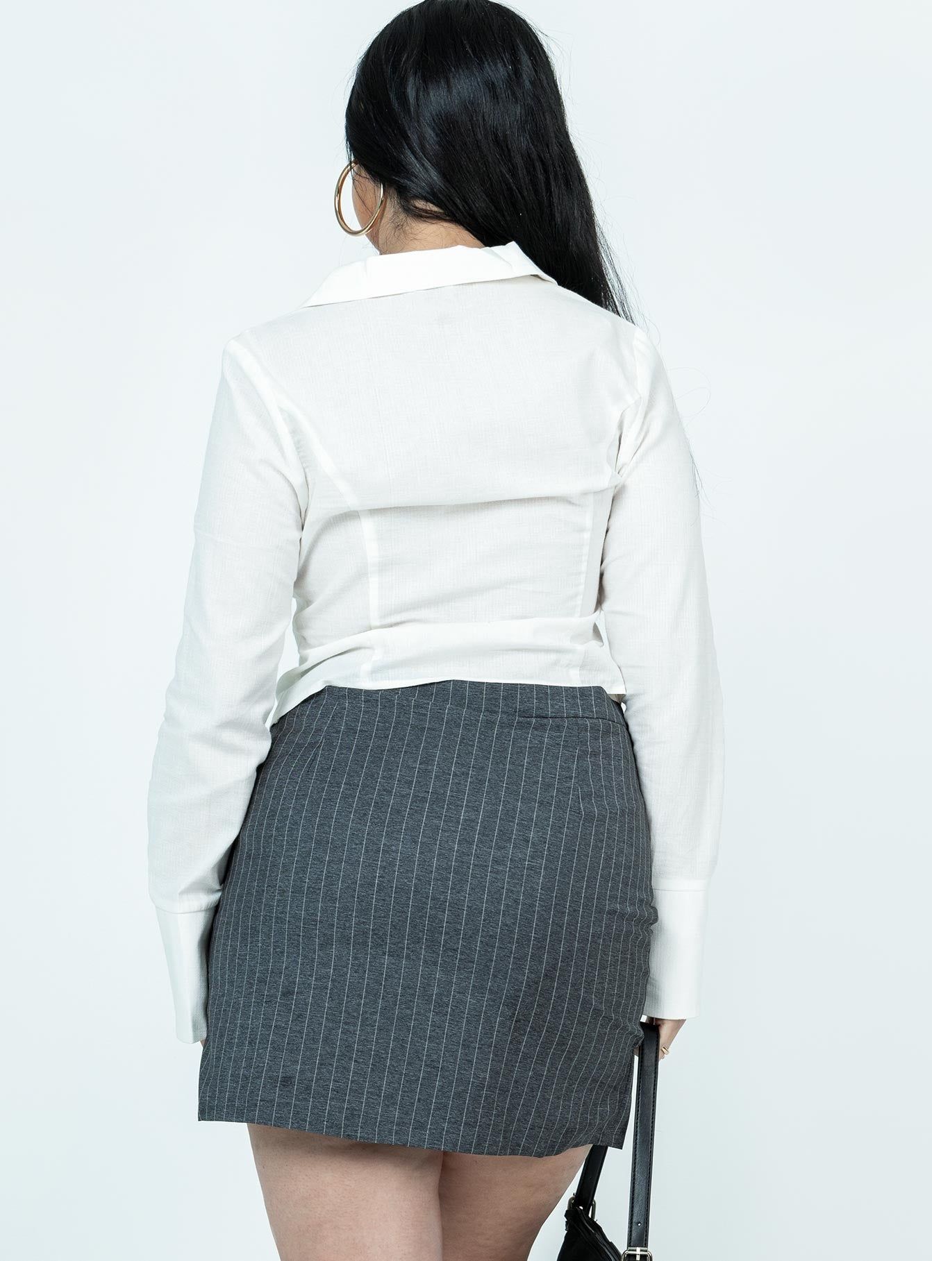 Ravyn Skort Grey Pinstripe sold by Princess Polly product image thumbnail 5