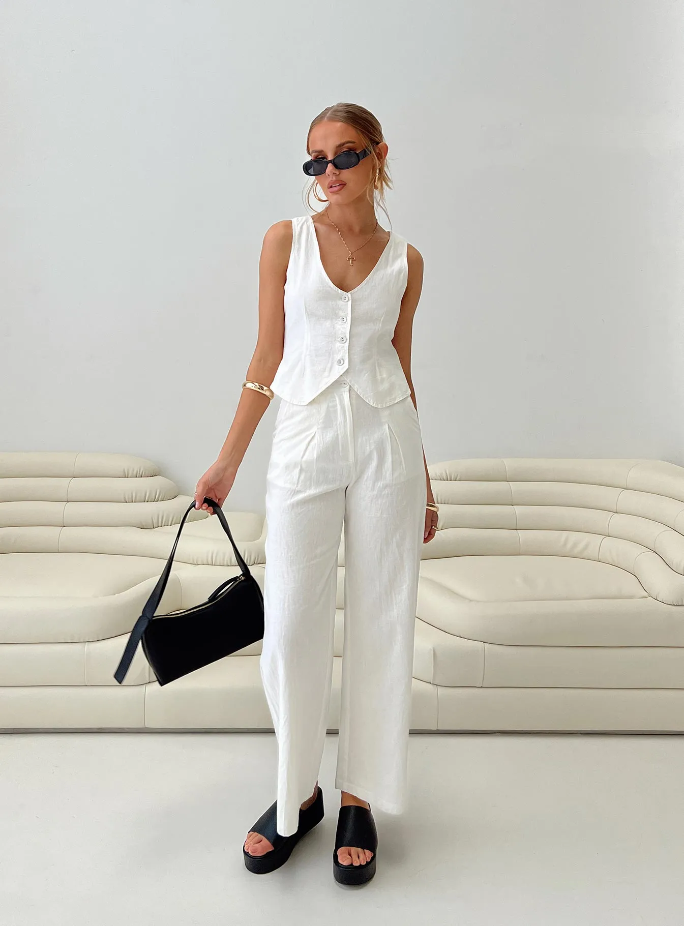 Sofi Vest Top Natural sold by Princess Polly product image thumbnail 3