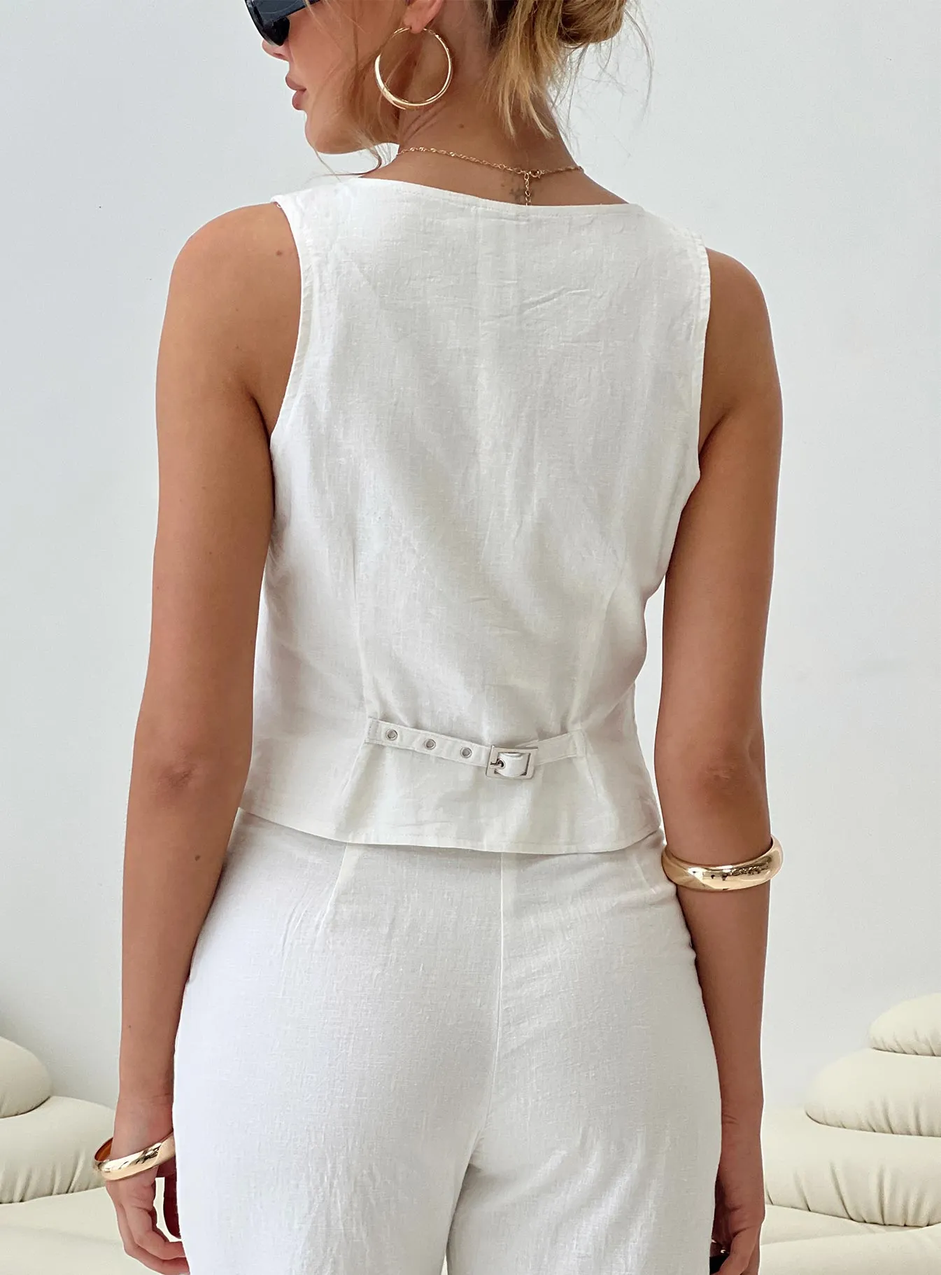 Sofi Vest Top Natural sold by Princess Polly product image thumbnail 4