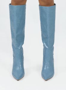 Kathleen Knee High Boot Blue sold by Princess Polly
