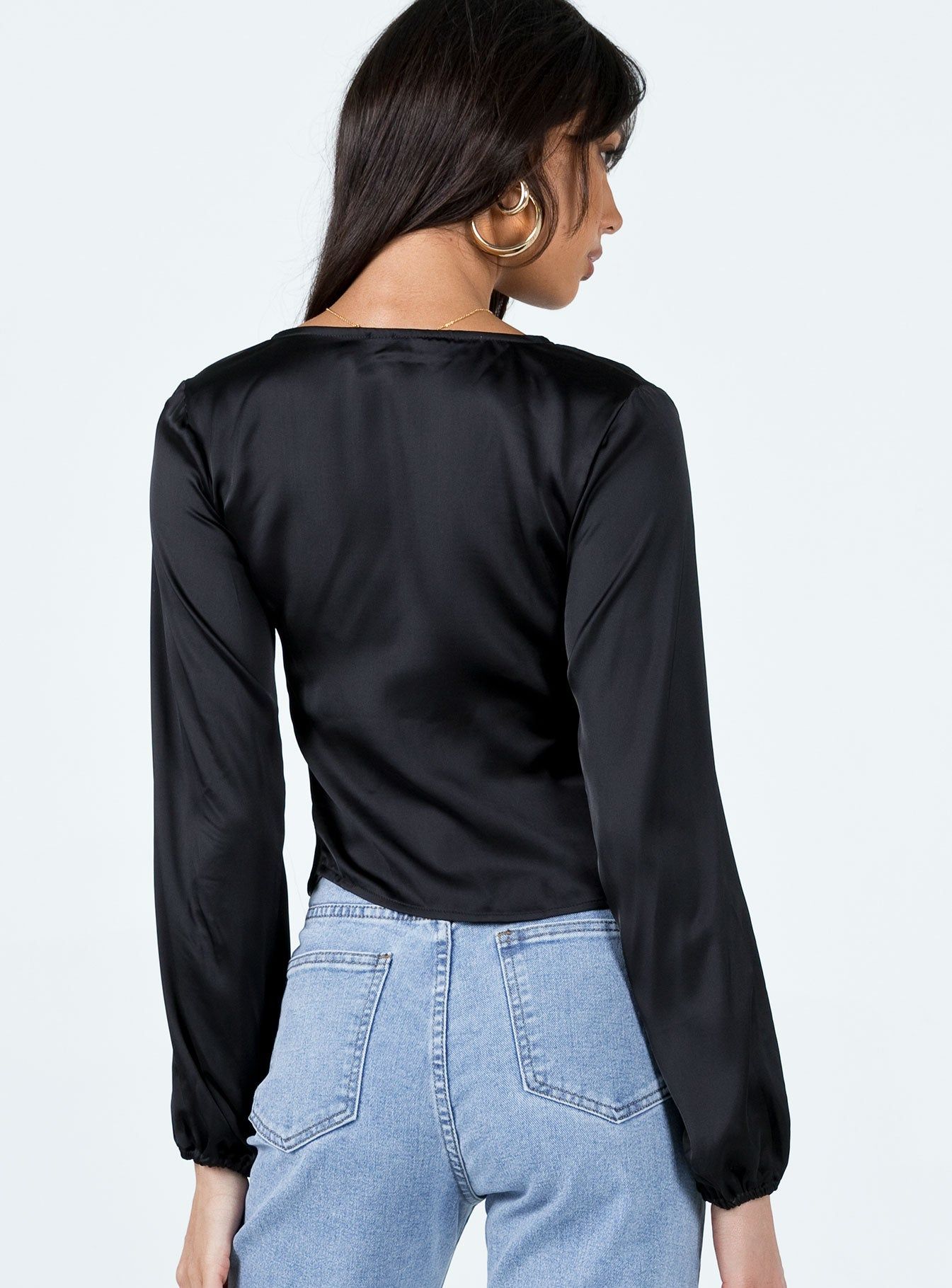 Madio Long Sleeve Top Black sold by Princess Polly product image thumbnail 5