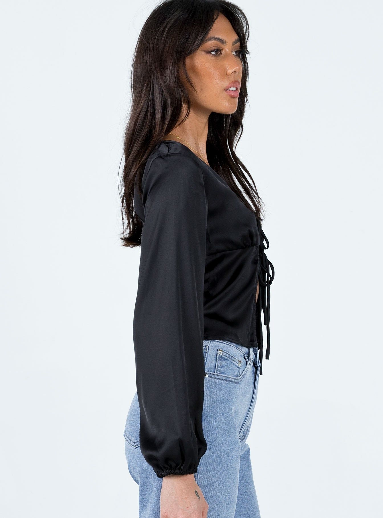 Madio Long Sleeve Top Black sold by Princess Polly product image thumbnail 4