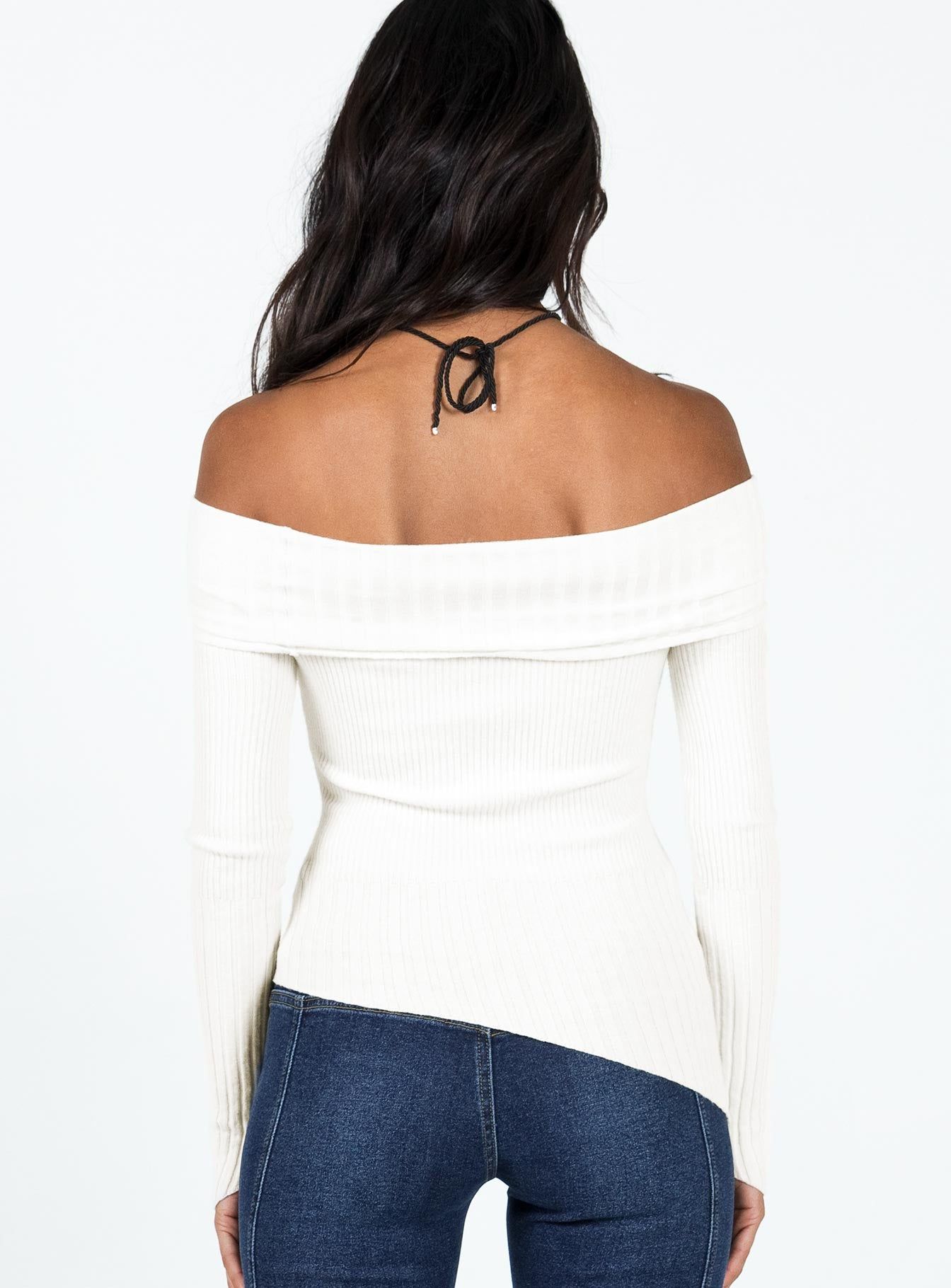 Wyandra Off The Shoulder Sweater White sold by Princess Polly product image thumbnail 5