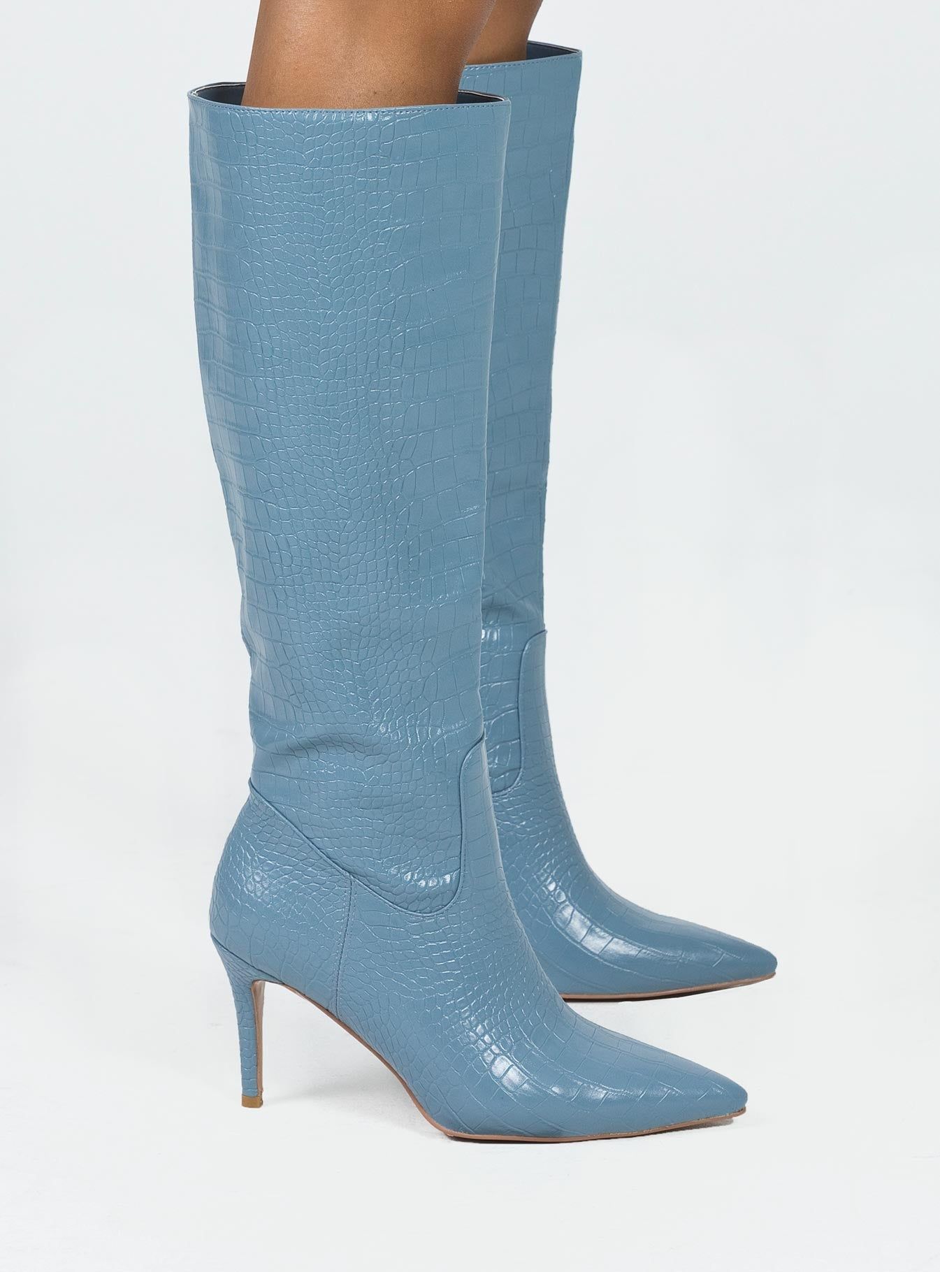 Kathleen Knee High Boot Blue sold by Princess Polly product image thumbnail 3