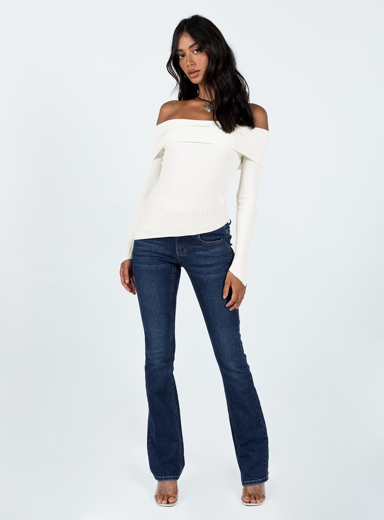 Wyandra Off The Shoulder Sweater White sold by Princess Polly product image thumbnail 3