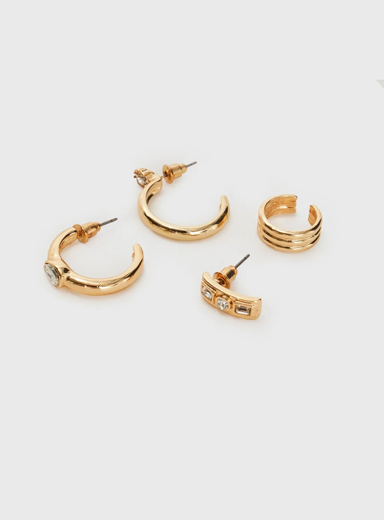 Ardmore Earring Pack Gold sold by Princess Polly product image thumbnail 3