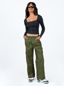 Arthie Long Sleeve Top Black Low Impact sold by Princess Polly