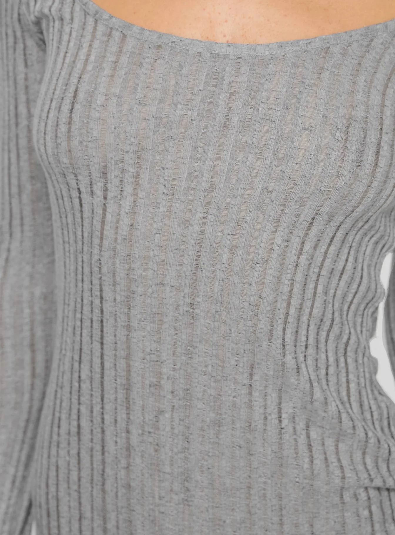 Tomas Long Sleeve Mini Dress Grey sold by Princess Polly product image thumbnail 5