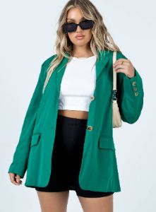 Spring Issue Blazer Green sold by Princess Polly