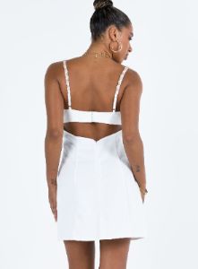 Lorene Mini Dress White sold by Princess Polly