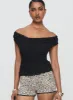 Sonnie Off Shoulder Top Black sold by Princess Polly