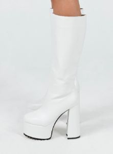 Valdo Platform Boots White sold by Princess Polly