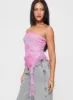 Travessa Asymmetric Tube Top Pink sold by Princess Polly