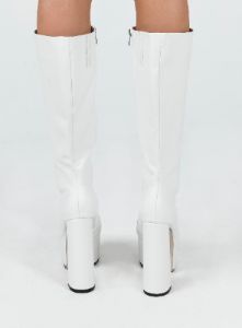 Valdo Platform Boots White sold by Princess Polly
