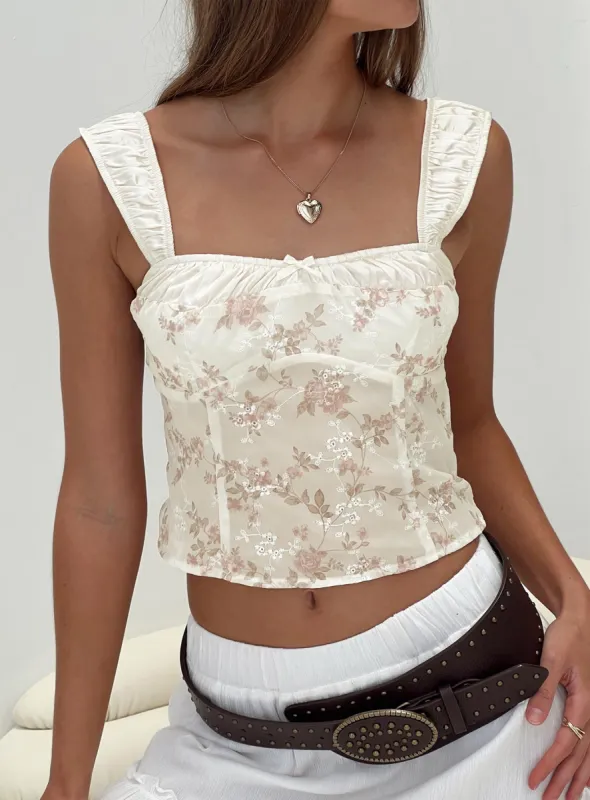 Mallorca Top Pink Multi sold by Princess Polly