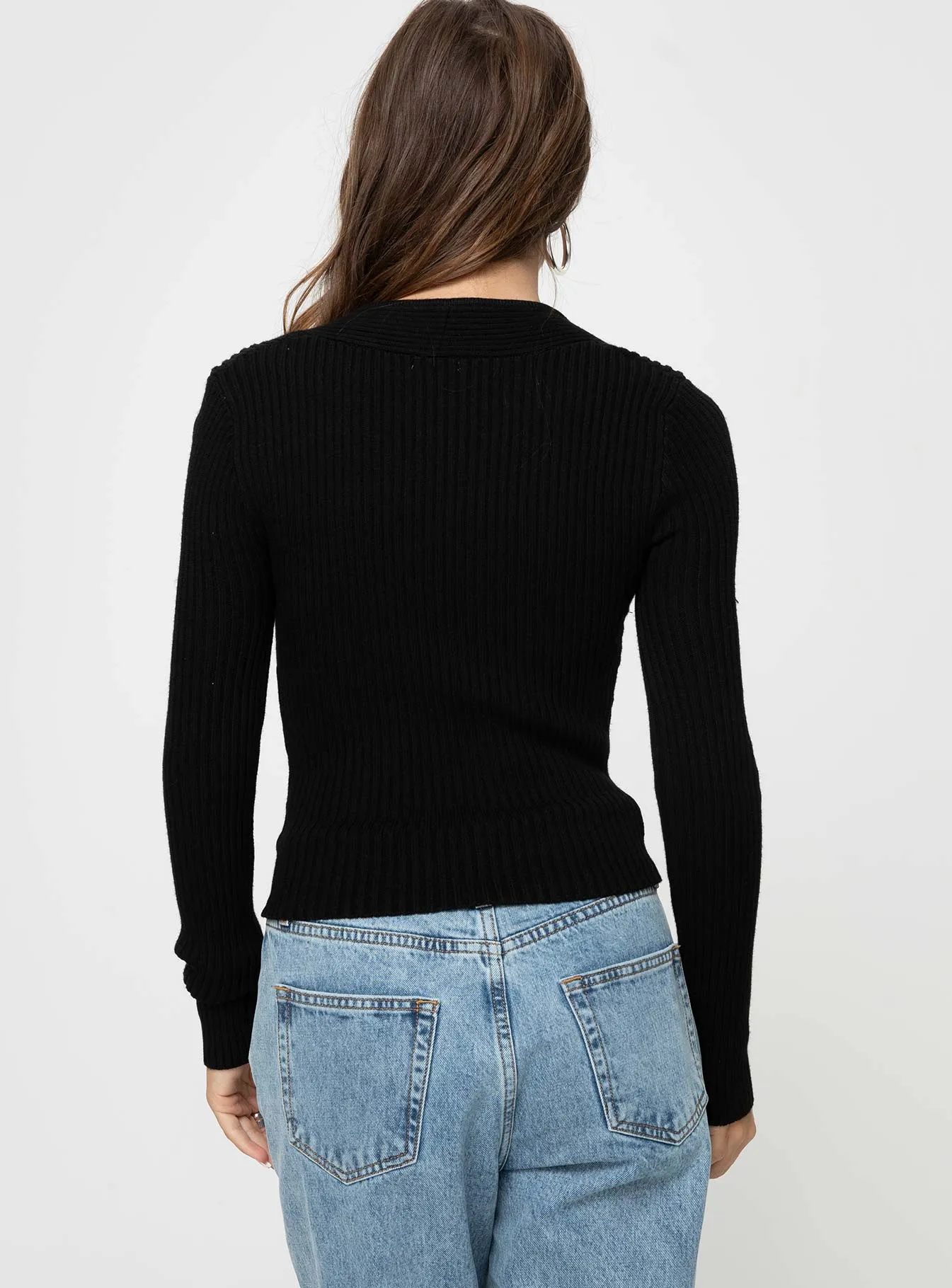 Gleeson Square Neck Long Sleeve Top Black sold by Princess Polly product image thumbnail 4