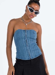 Drynan Top Denim sold by Princess Polly