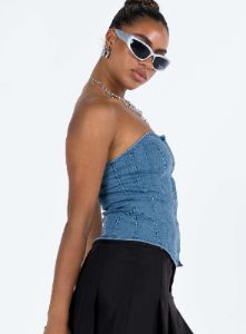 Drynan Top Denim sold by Princess Polly