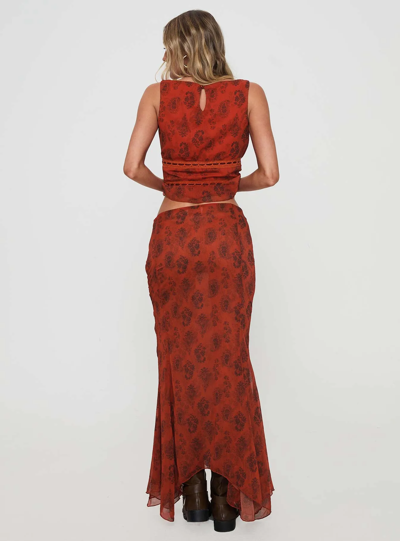Nikolise Maxi Skirt Red sold by Princess Polly product image thumbnail 5