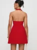 Girly Girl Halter Mini Dress Red sold by Princess Polly