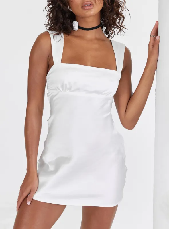 Tracie Mini Dress White sold by Princess Polly