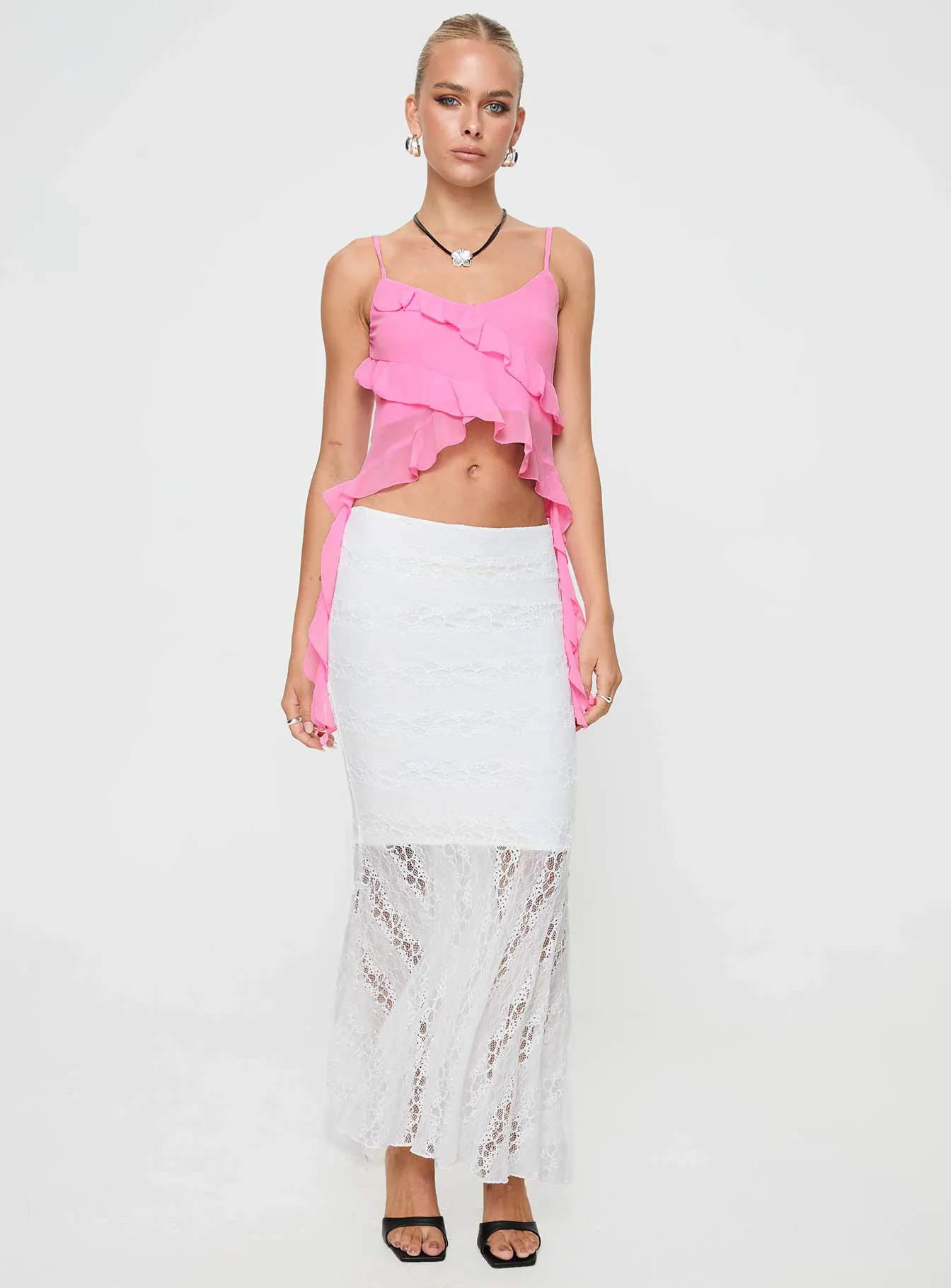 Date Night Maxi Skirt White sold by Princess Polly product image thumbnail 2