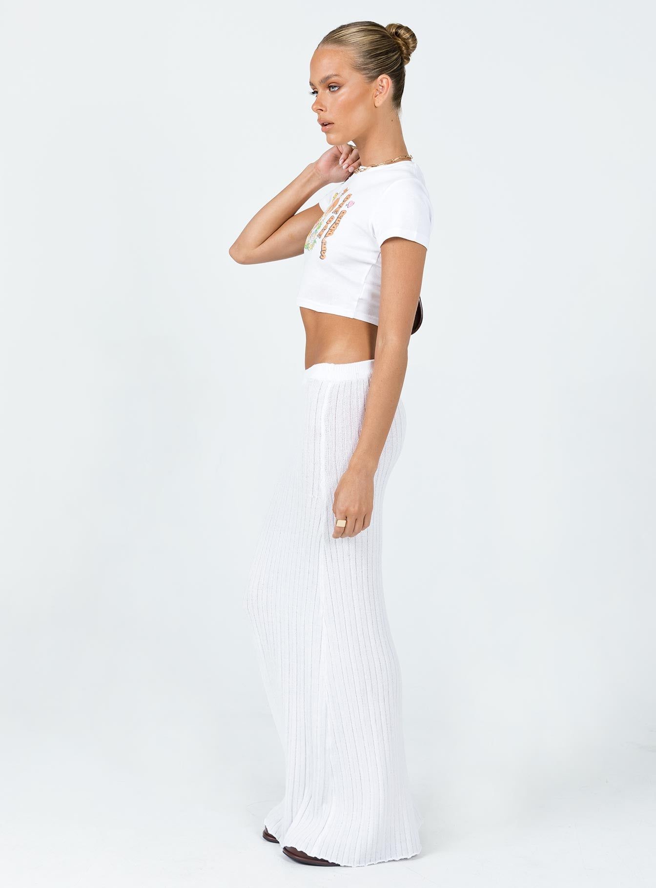 Belle Knit Maxi Skirt White sold by Princess Polly product image thumbnail 4
