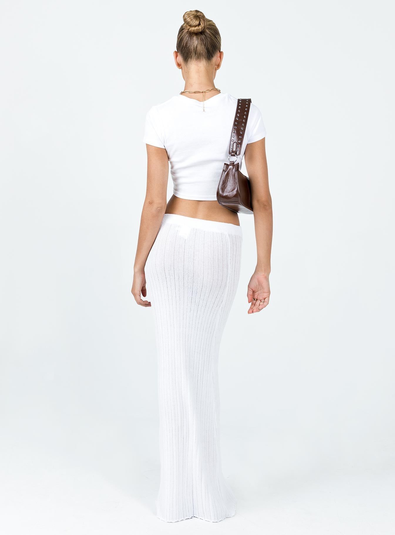 Belle Knit Maxi Skirt White sold by Princess Polly product image thumbnail 5