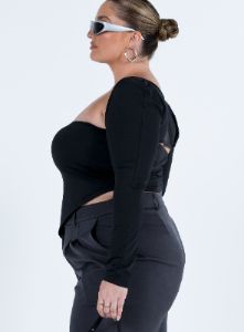 Koslo Bolero Top Black Curve sold by Princess Polly