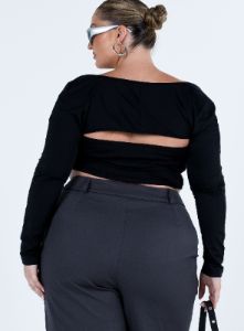 Koslo Bolero Top Black Curve sold by Princess Polly